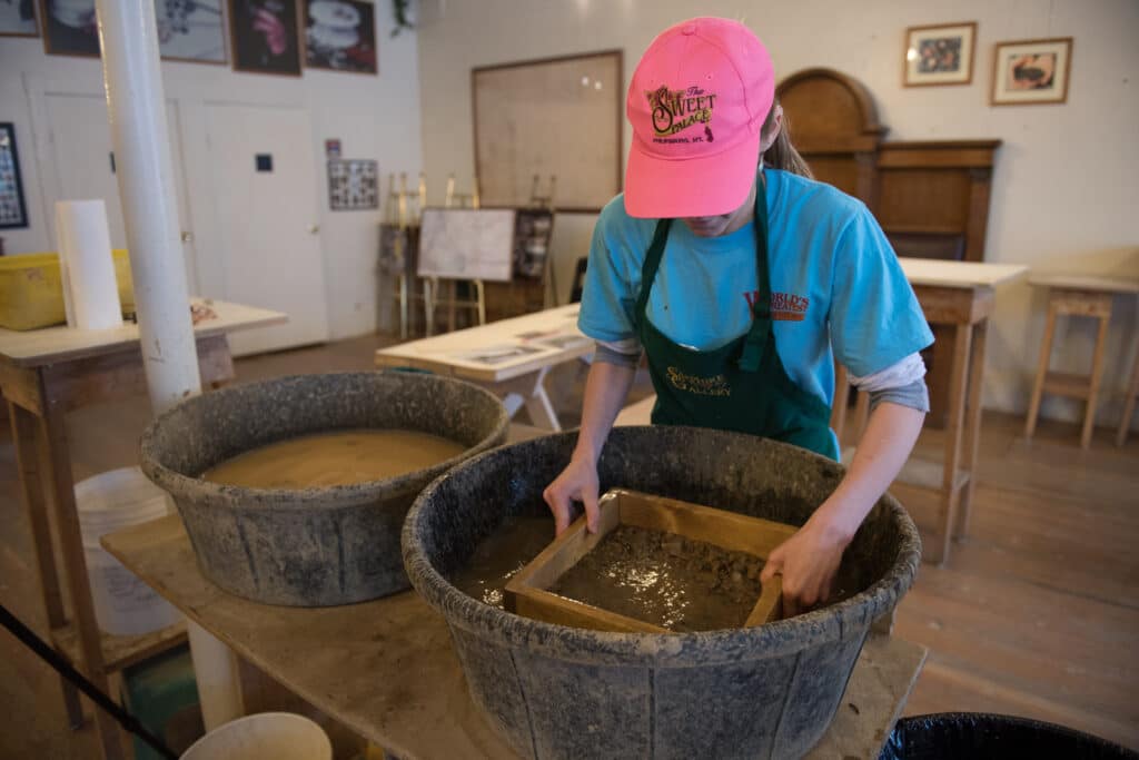 Person doing mining exhibit, Montana