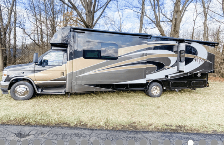 Exterior of a large 29-foot Class B+ RV