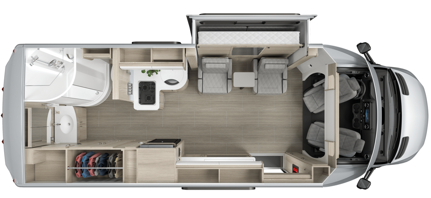 Floorplans of a Class B+ RV
